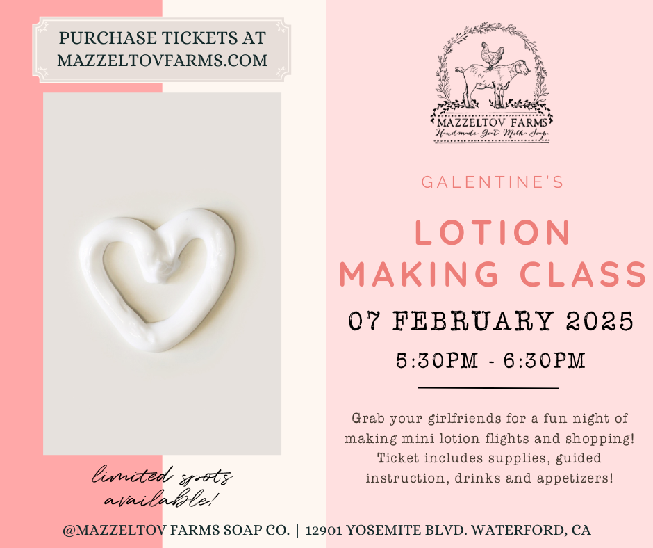 Lotion Making Class 02/07/25