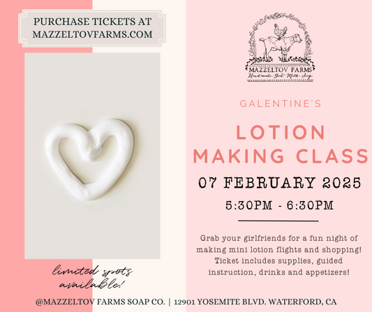 Lotion Making Class 02/07/25