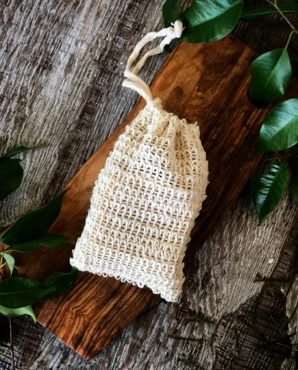 Sisal Fiber Woven Soap Saver Bag - Exfoliating Bar Soap Scrubber