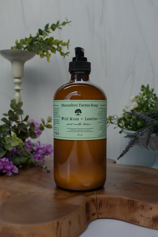 Wild Moss + Leather - 16oz Goat Milk Lotion