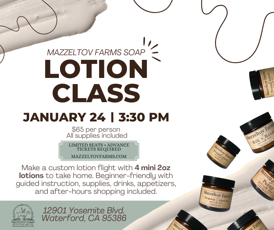 Lotion Making Class 01/24/26