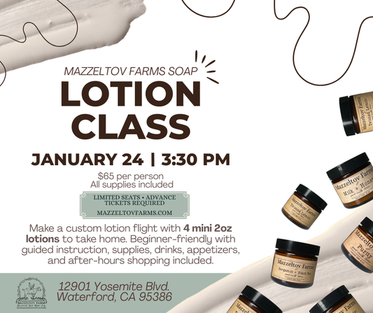 Lotion Making Class 01/24/26