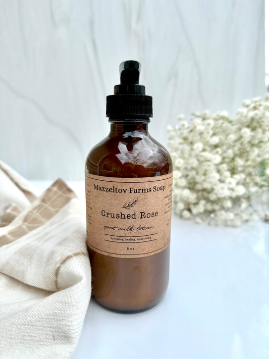 Crushed Rose 8oz Goat Milk Lotion