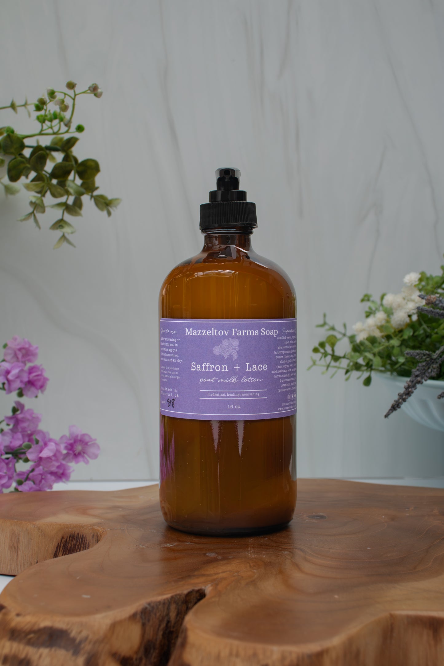 Saffron + Lace - 16oz Goat Milk Lotion