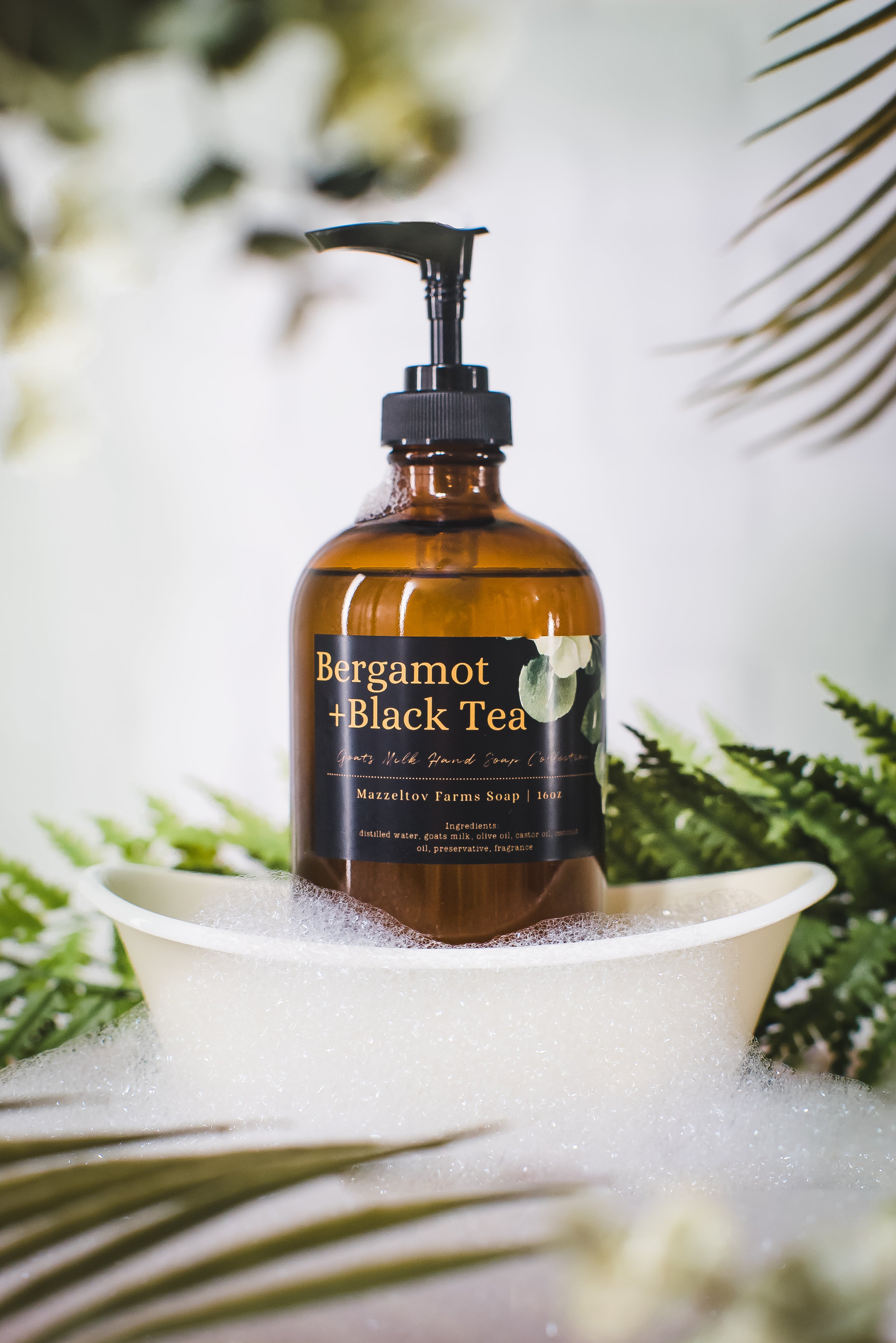 ☆Bergamot出品 Bergamot + Black Tea - 8oz Liquid Hand Soap – Mazzeltov Farms Soap