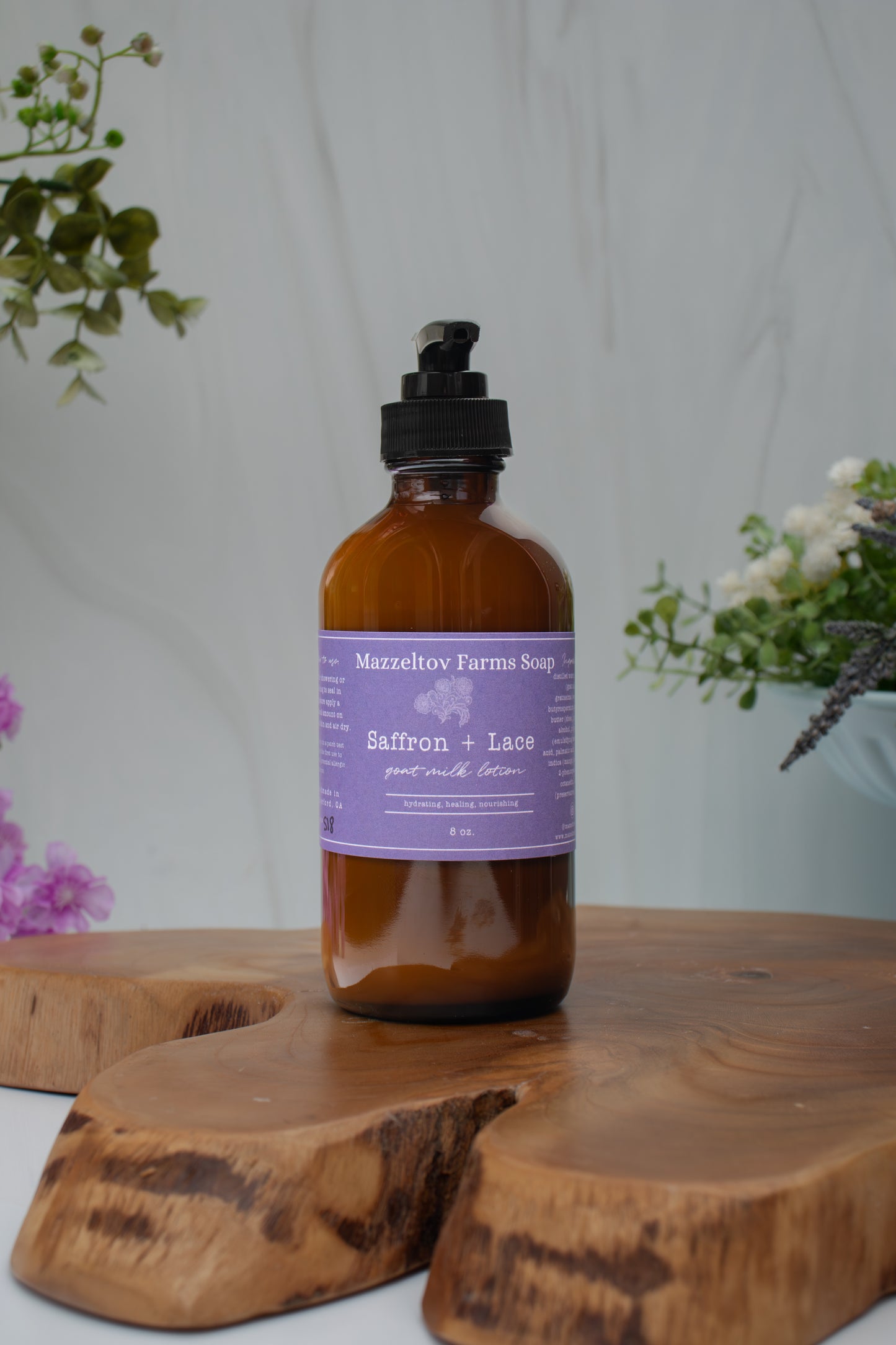 Saffron + Lace - 8oz Goat Milk Lotion