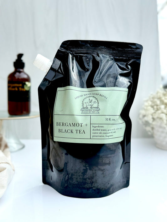 Bergamot + Black Tea - Liquid Hand Soap 32oz Refill Bag