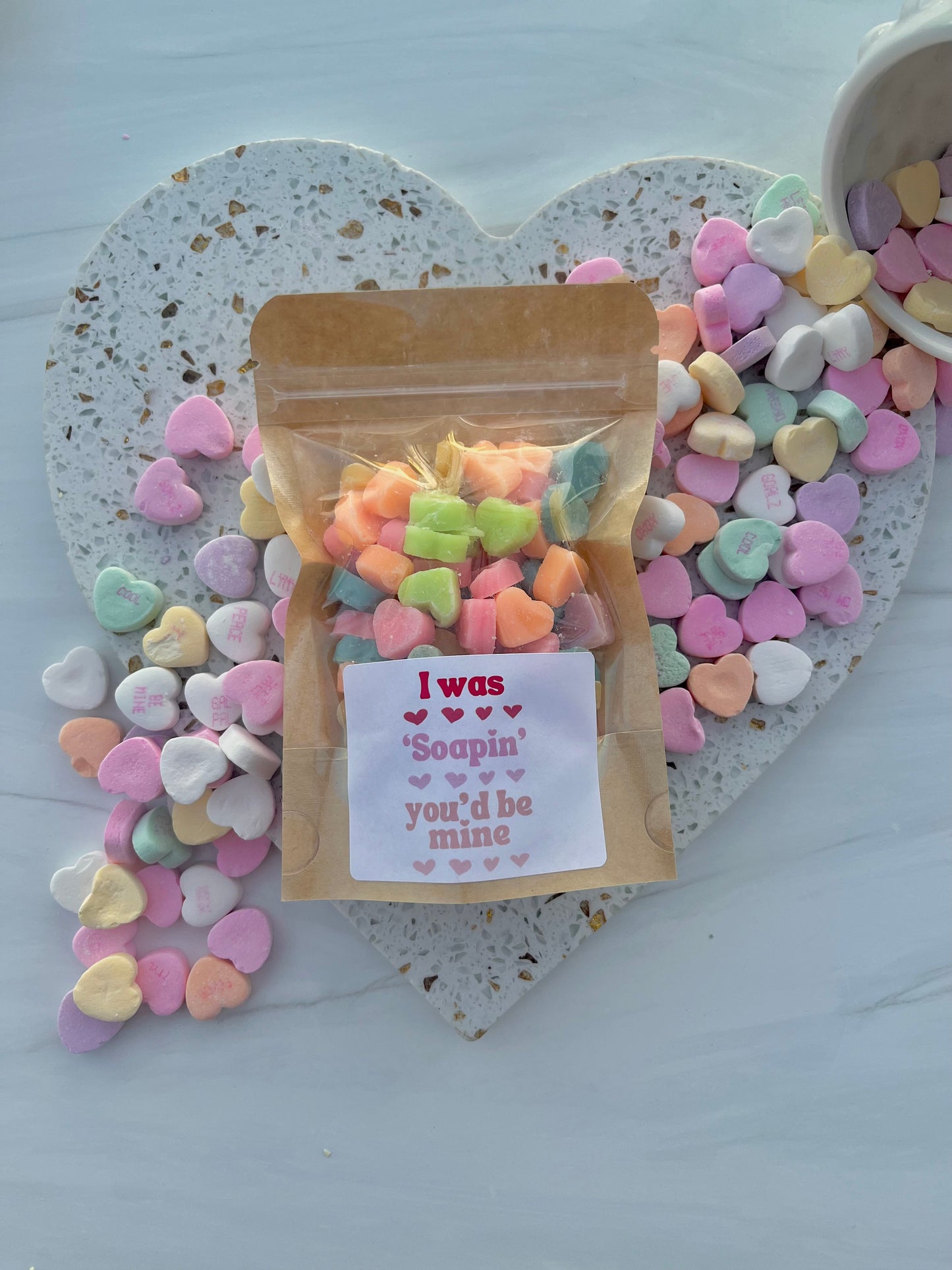 Mini Conversation Heart Soap - Valentine's Day