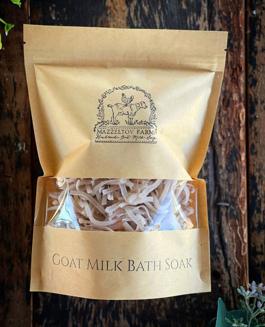 Pure Lavender Goat Milk Bath Soak - Mazzeltov Farms Soap