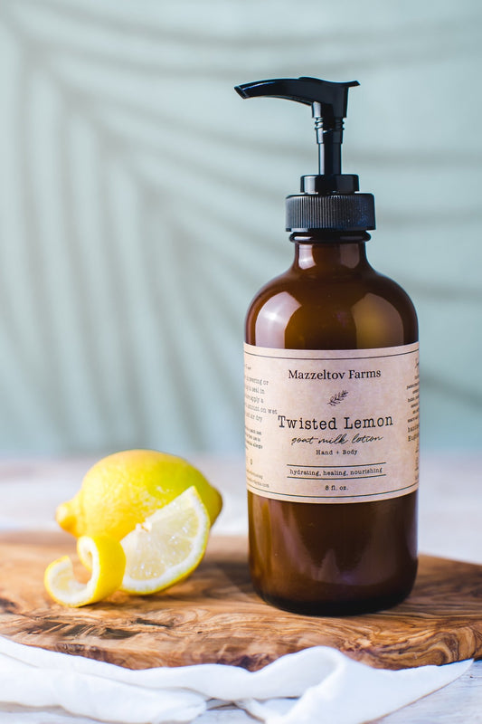 Twisted Lemon Goat Milk Lotion - Mazzeltov Farms Soap